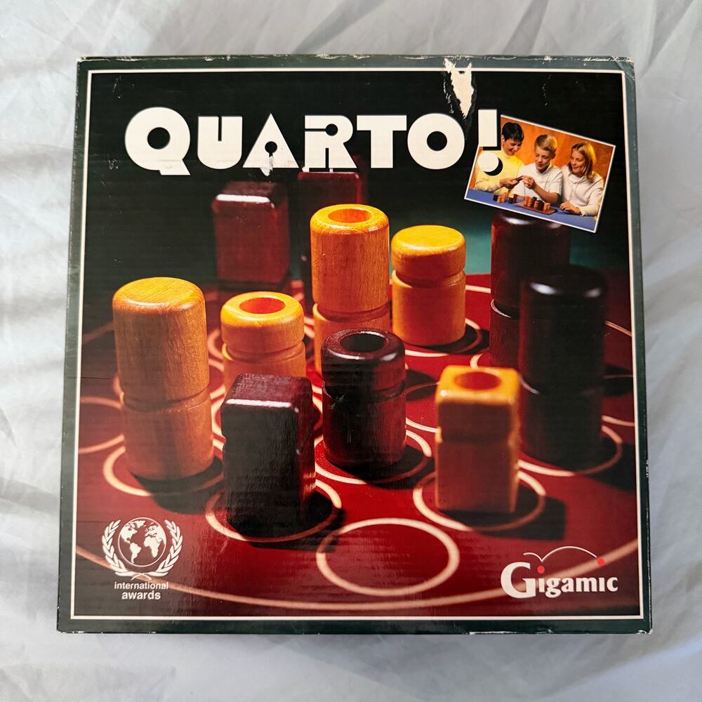Quarto! Gigamic Wooden Strategy Board Game Complete 2 Player Award Winning